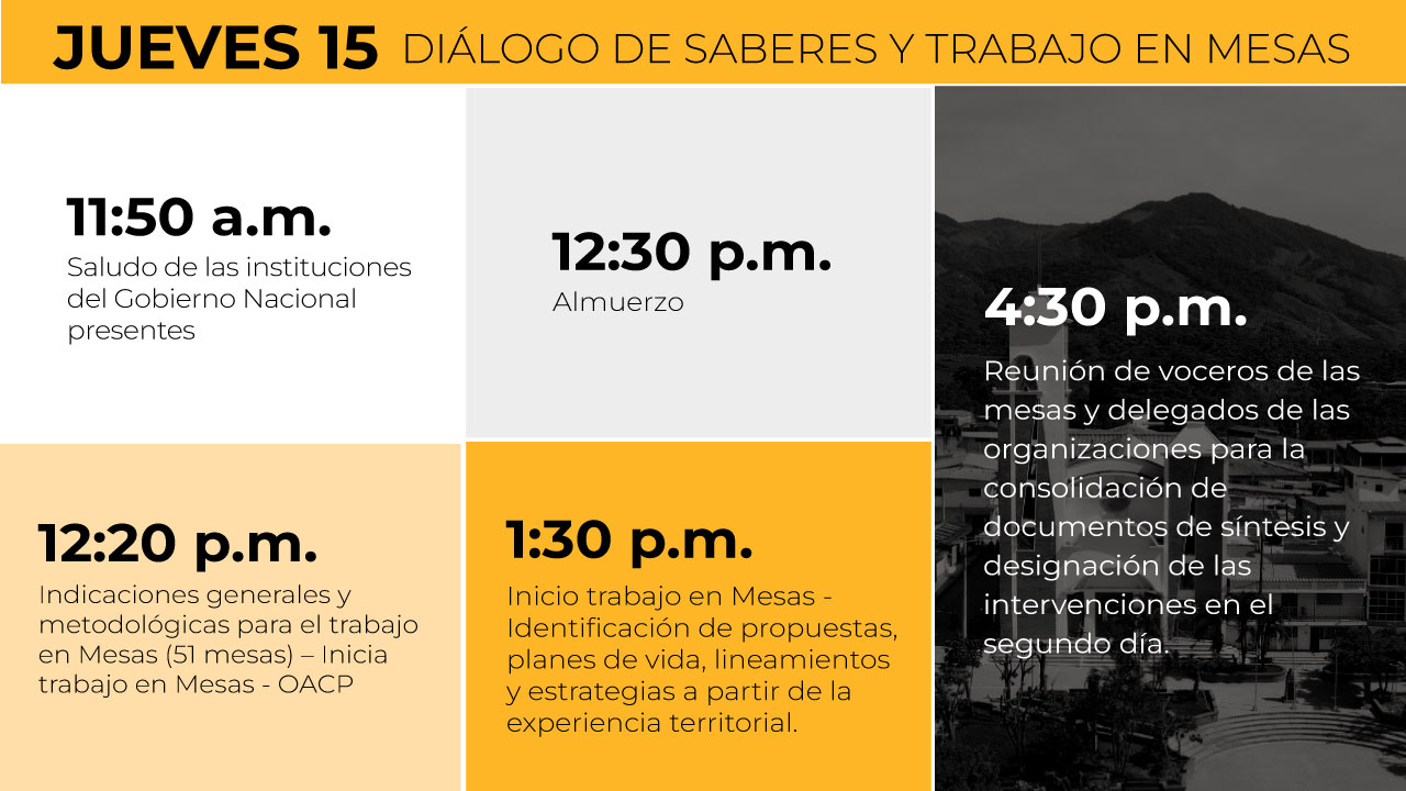 Agenda Encuentro Cocalero del Catatumbo